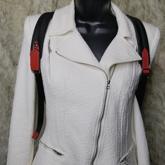 Coach Designer Backpack Signature Embossed Genuine Leather Bag NWT - Picture 6 of 14